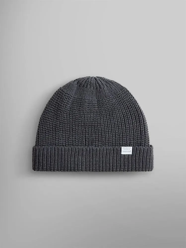 Alpha Industries Essential Watch Cap caciula charcoal lana