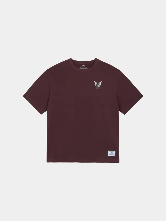 Alpha Industries Essential Moto Tee tricou maro cacao bumbac