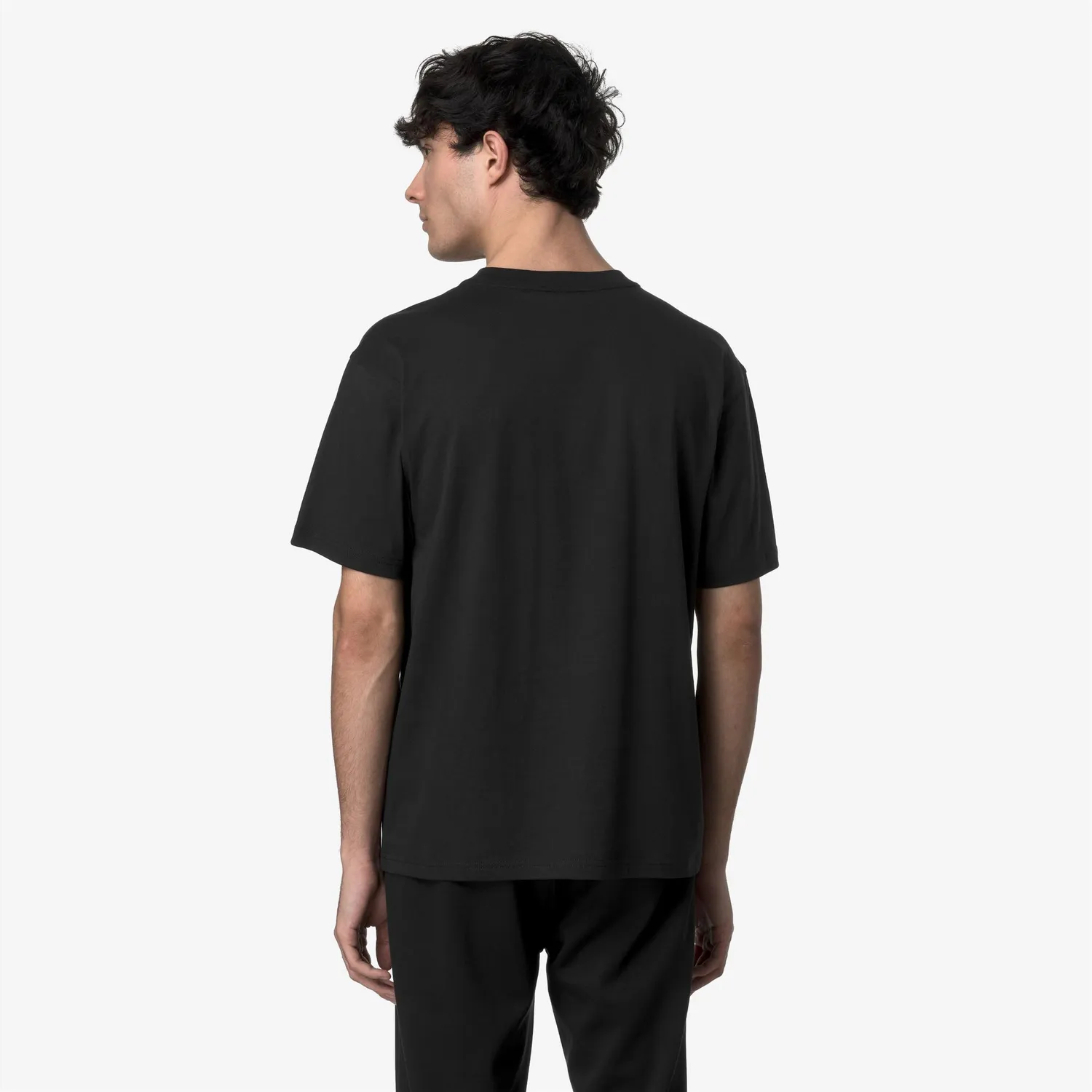 K-Way Solo tricou barbati negru regular bumbac