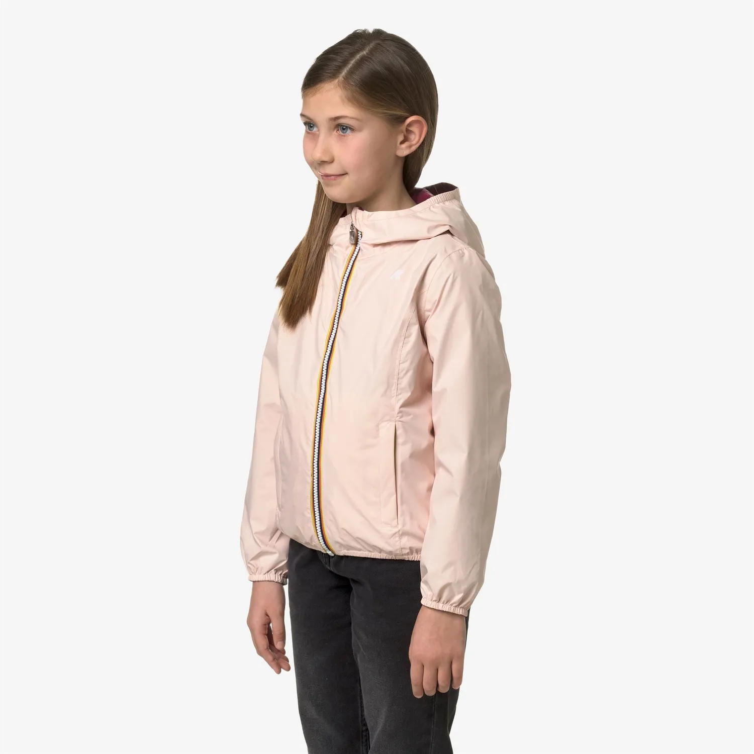 K-Way Lily Plus.2 Double geaca fete roz reversibila