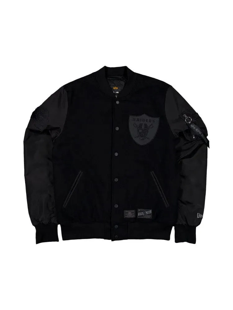 Alpha Industries MA-1 Wool Varsity geaca bomber negru lana