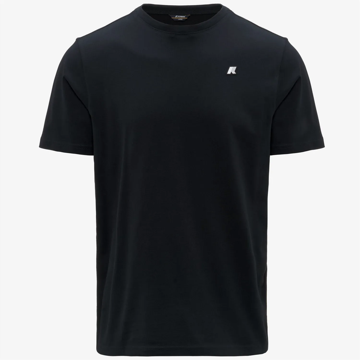 K-Way Odom Jersey tricou negru slim din bumbac