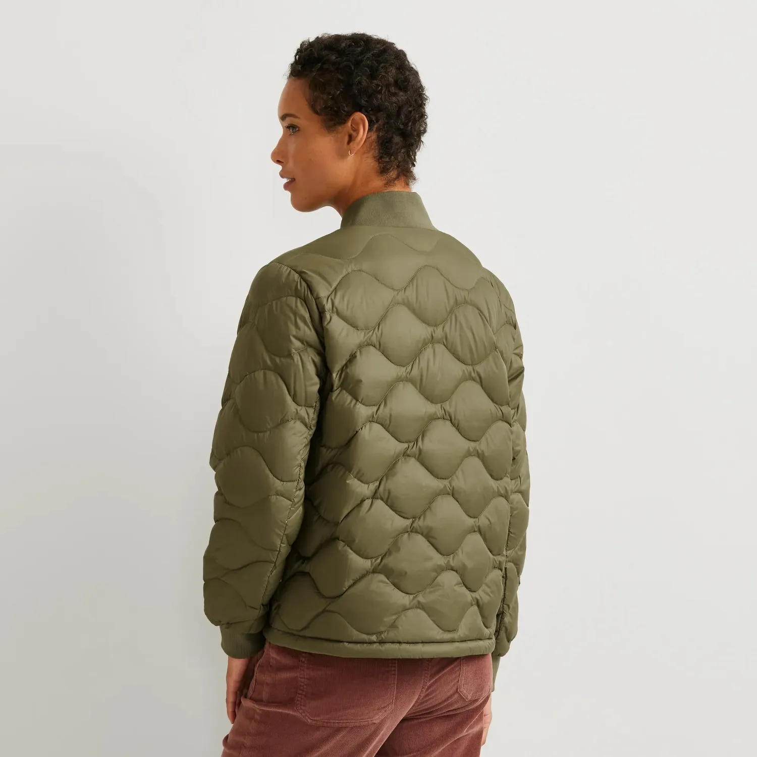 Eddie Bauer Shaw geaca bomber negru dama cu puf