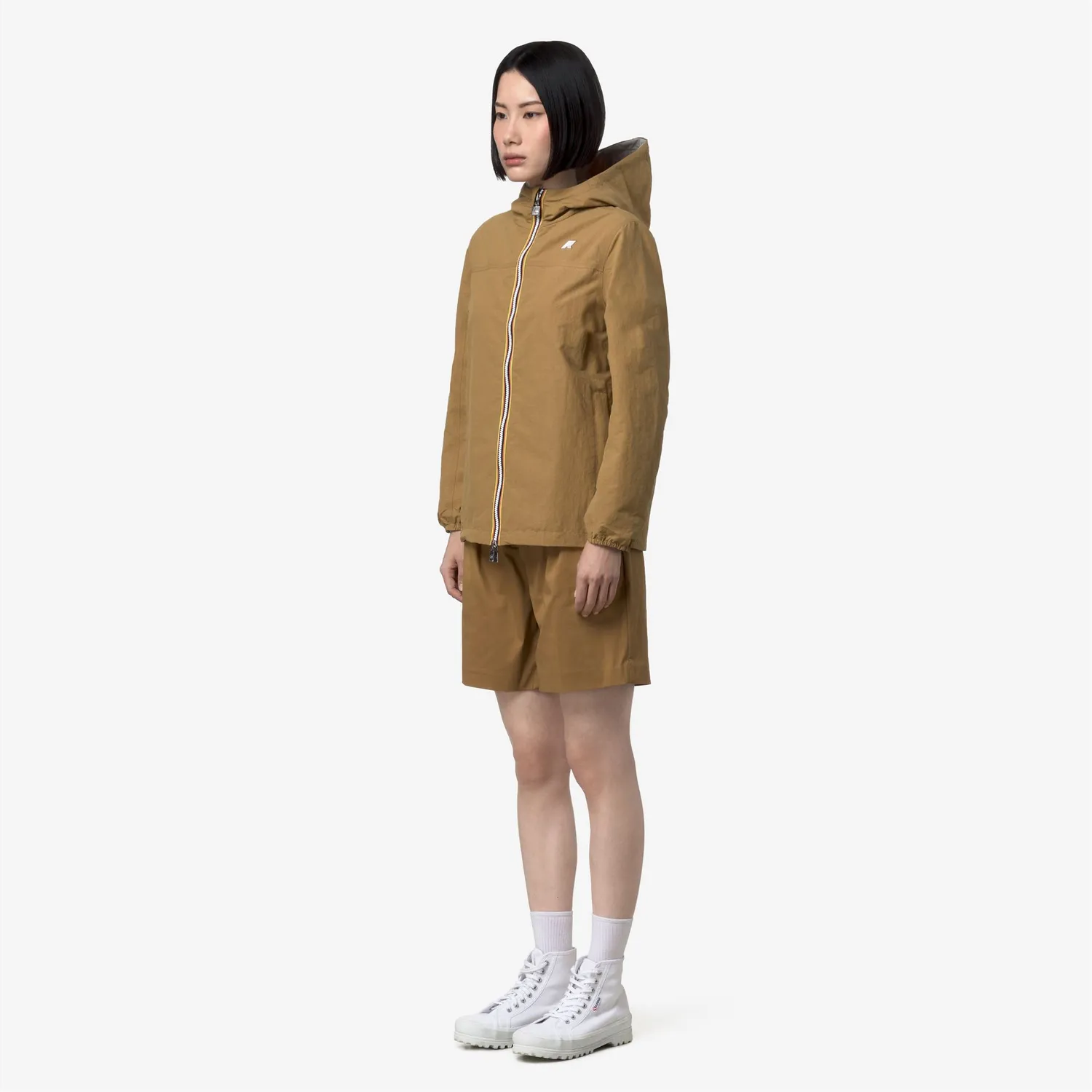 K-Way Jake Cotton Double geacă maro reversibilă