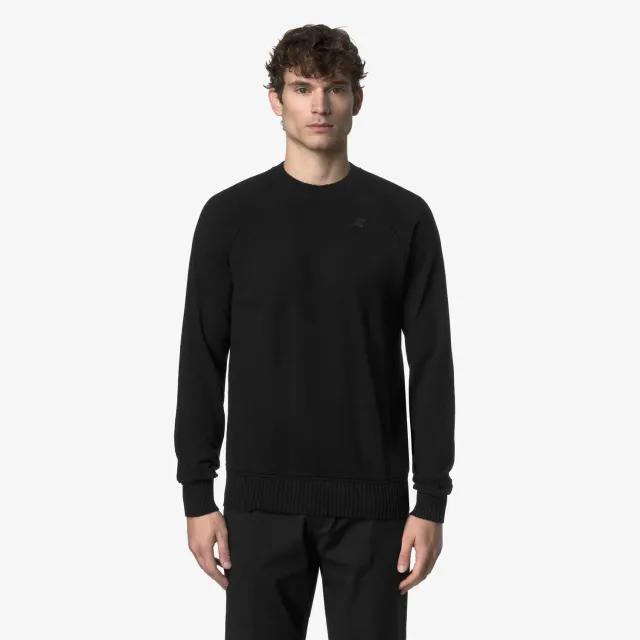 K-Way Sebas Wool Cashmere pulover negru bărbați