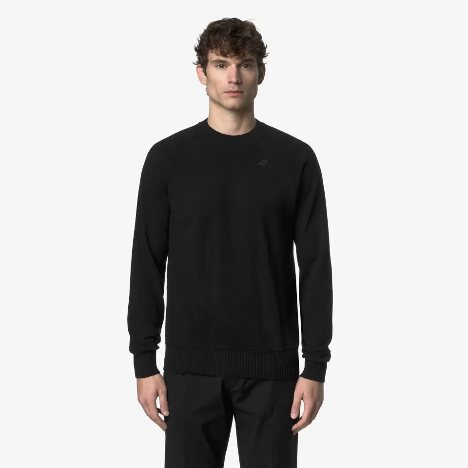 K-Way Sebas Wool Cashmere pulover negru bărbați