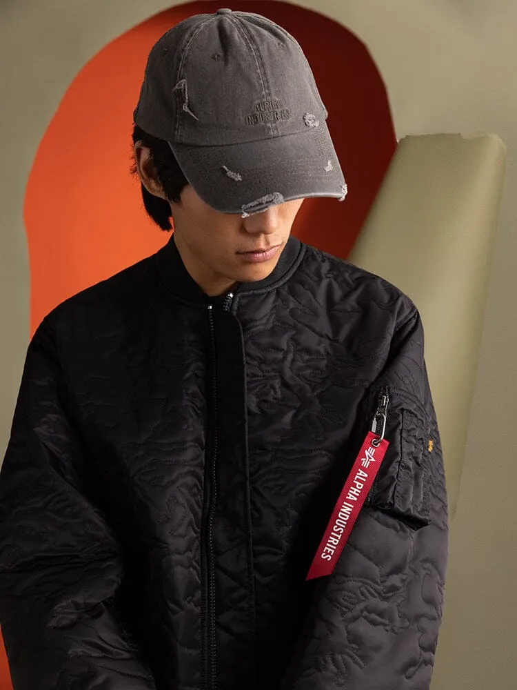 Alpha Industries Camo Quilted MA-1 bomber geacă neagră matlasată