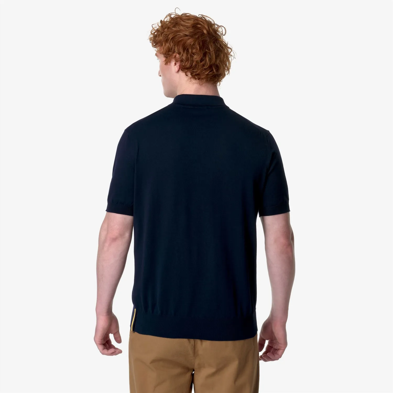 K-Way Pleyne tricou polo albastru bumbac