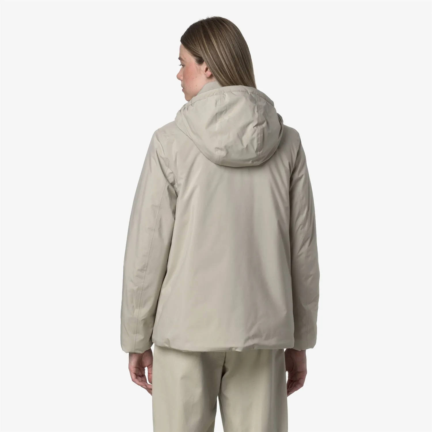 K-Way Marlette K6133YW geaca bej XS-2XL cu gluga