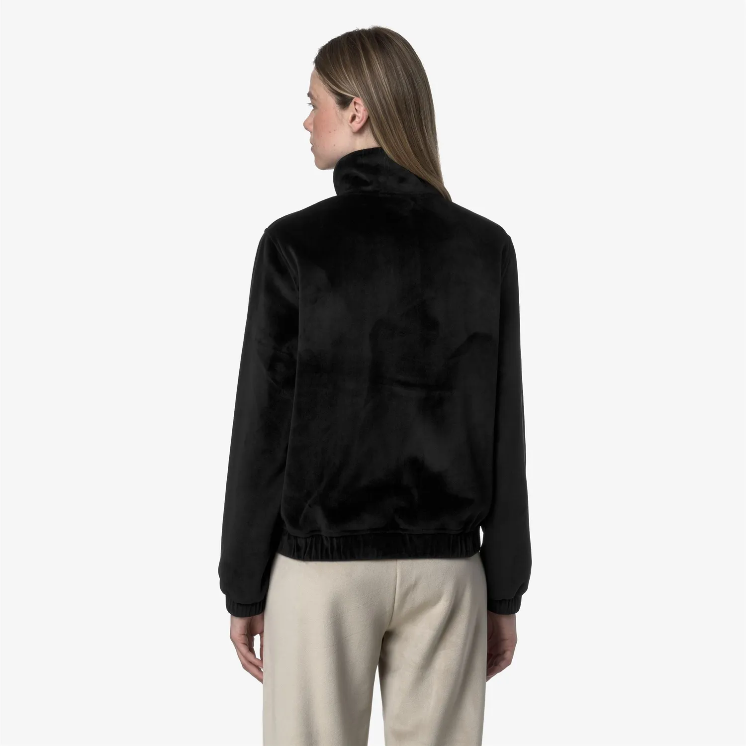 K-Way Viviette Velour Polar geacă damă Negru călduroasă