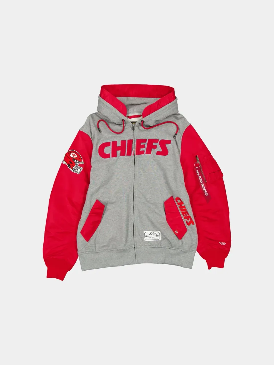 Alpha Industries MA-1 hanorac rosu Chiefs cu fermoar