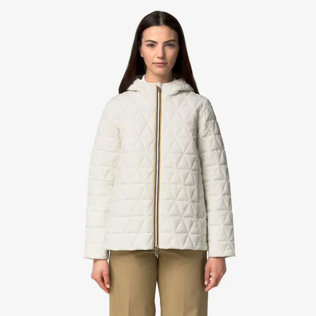 K-Way Madlaine Diamond Quilted Warm geacă alb natural