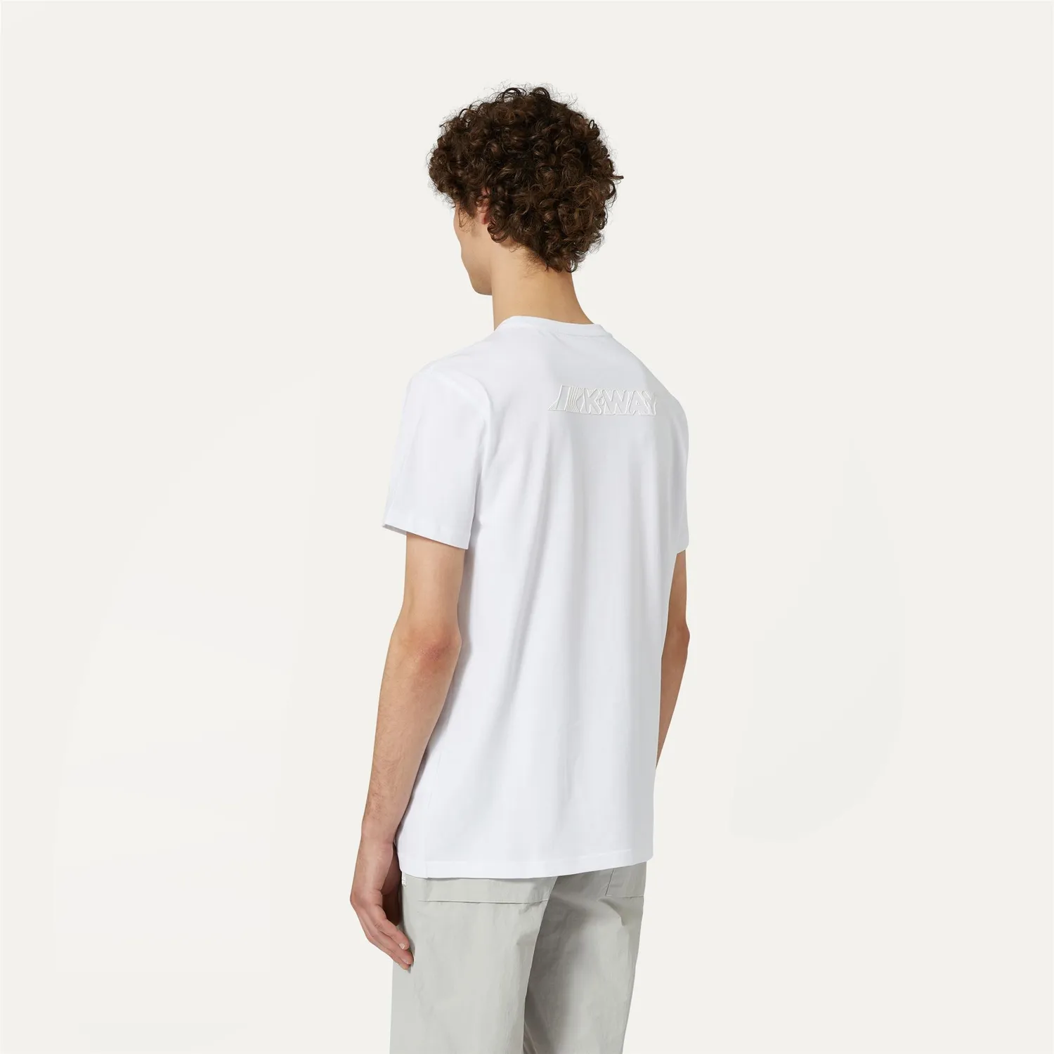 K-Way Elliot tricou alb White logo spate