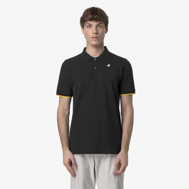 K-Way Vincent polo barbati negru slim