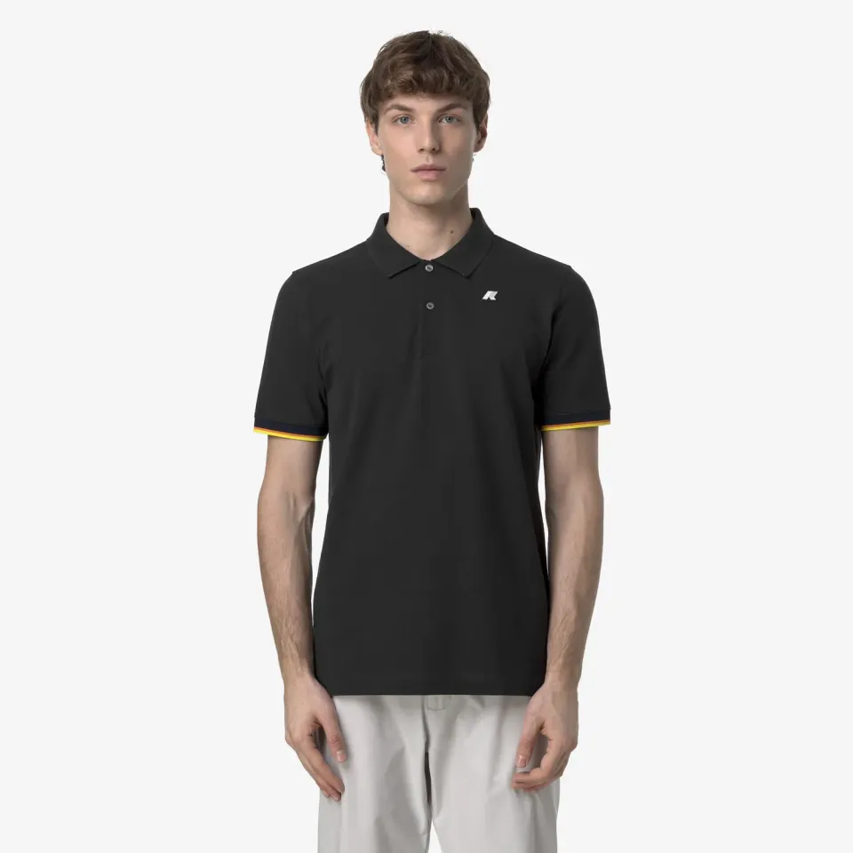K-Way Vincent polo barbati negru slim