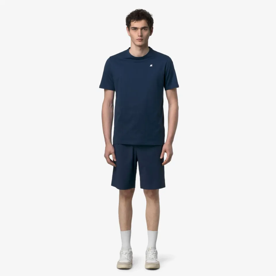 K-Way Odom Jersey Slim tricou barbati albastru bumbac