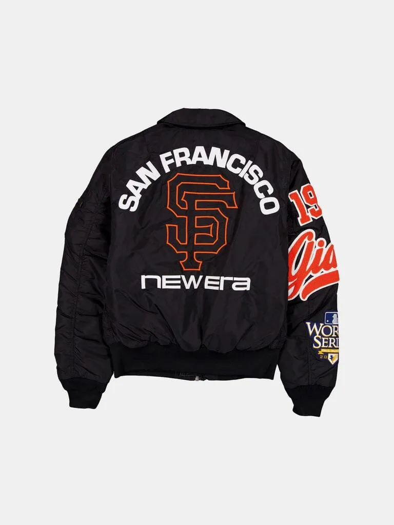 San Francisco Giants X Alpha MA-1 geaca neagra