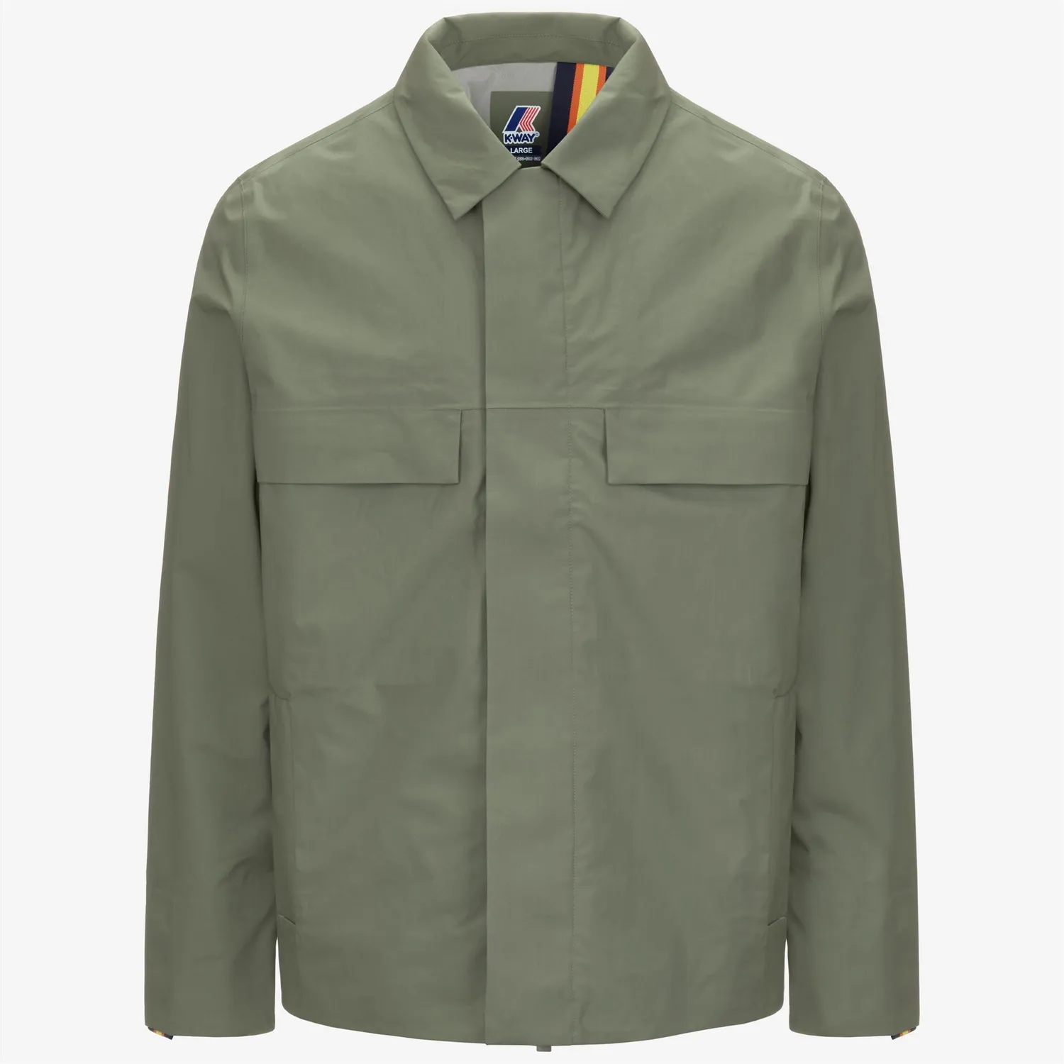 K-Way Orion 3L Poplin K7127UW geaca barbati verde-bej bumbac