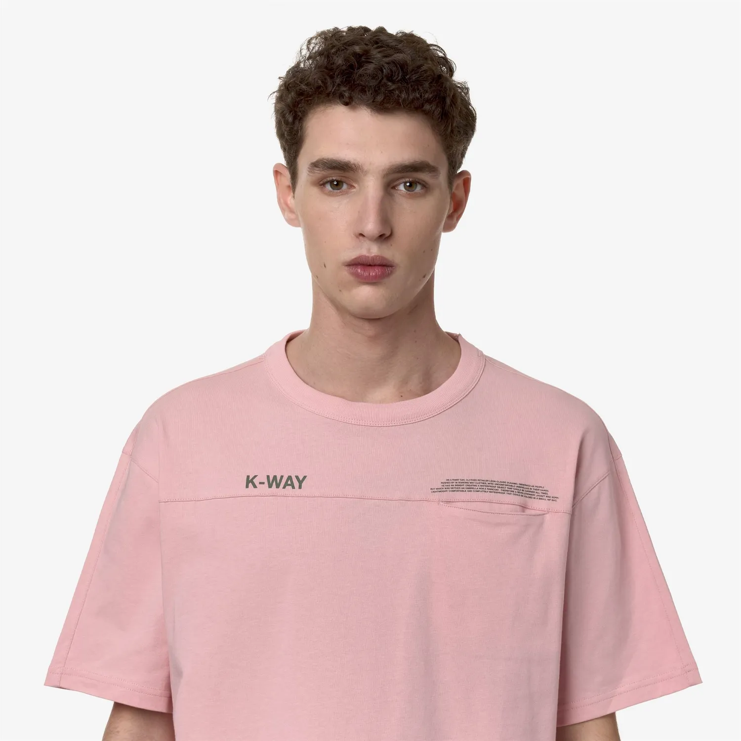 K-Way Fantome tricou barbati roz-verde