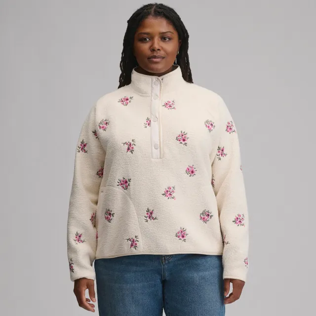 Eddie Bauer Plush Fleece bluză damă Limestone călduroasă