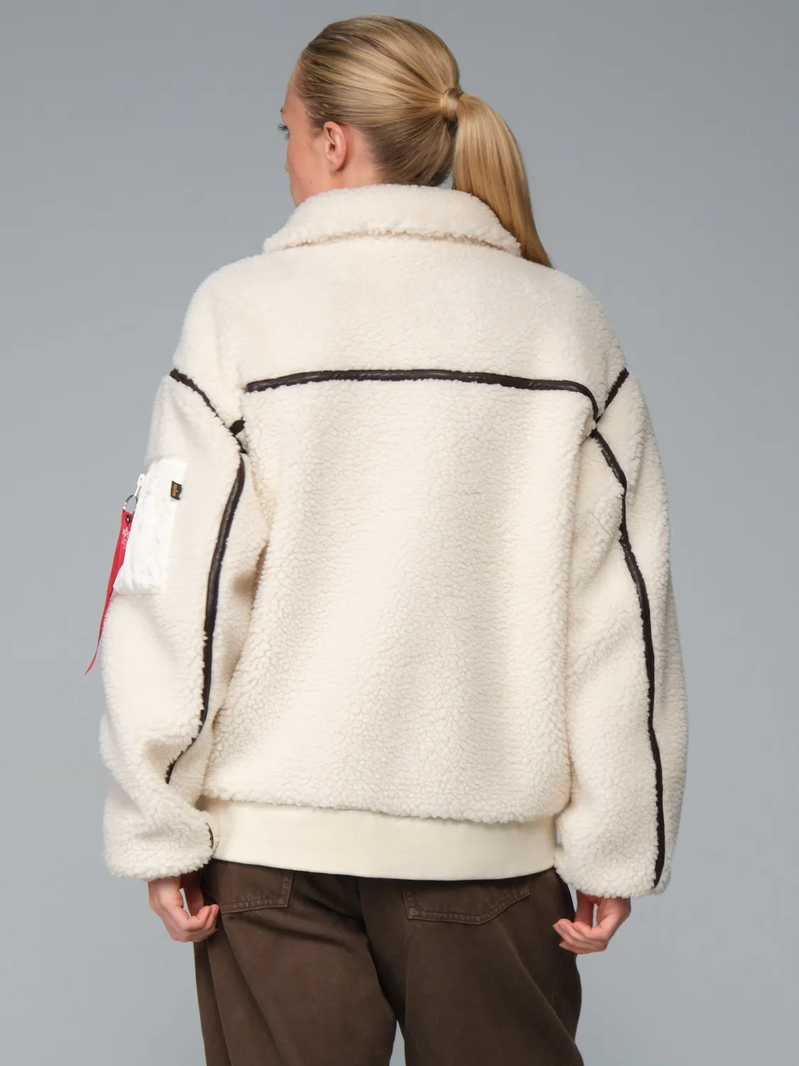 Alpha Industries CWU 45/P geaca bomber sherpa eggnog