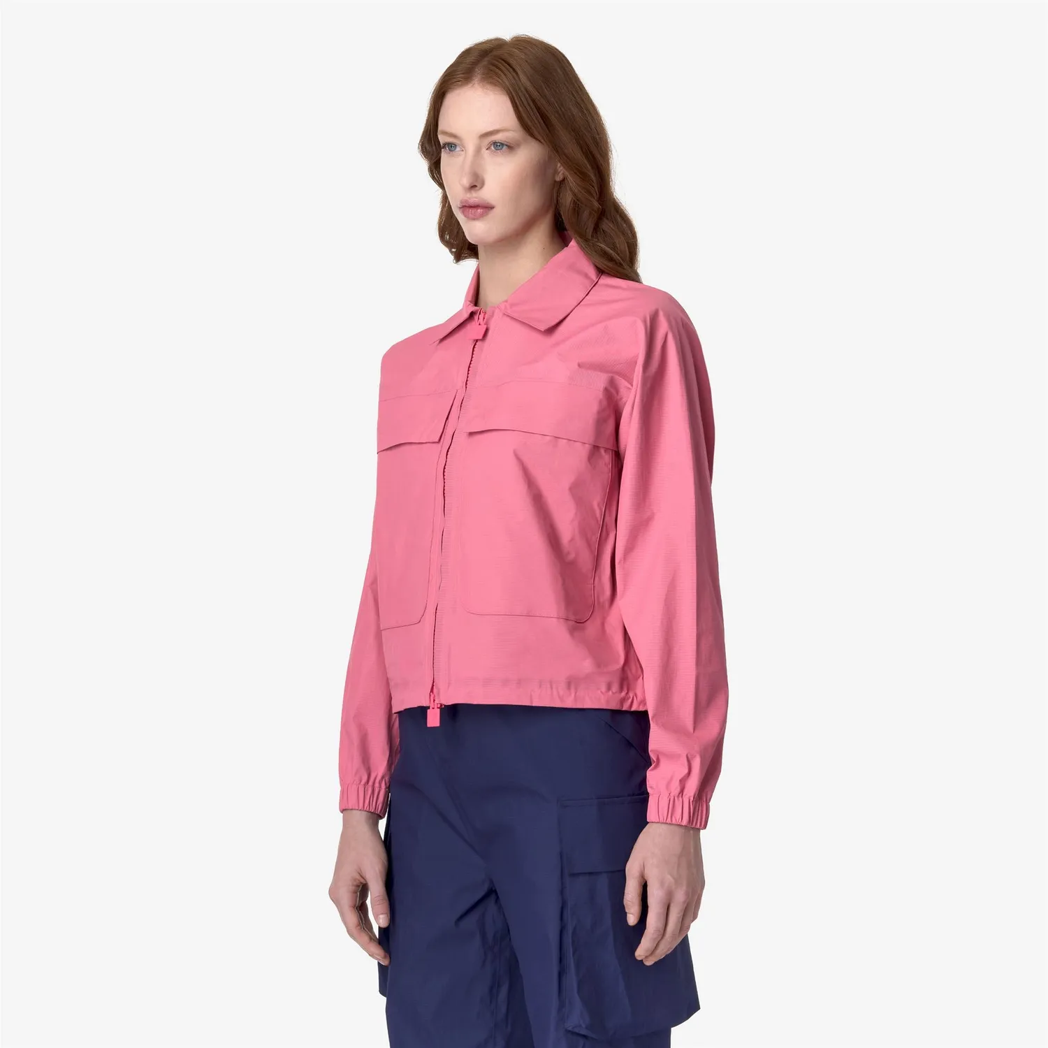 K-Way Soisir geaca scurta Pink Camellia impermeabila