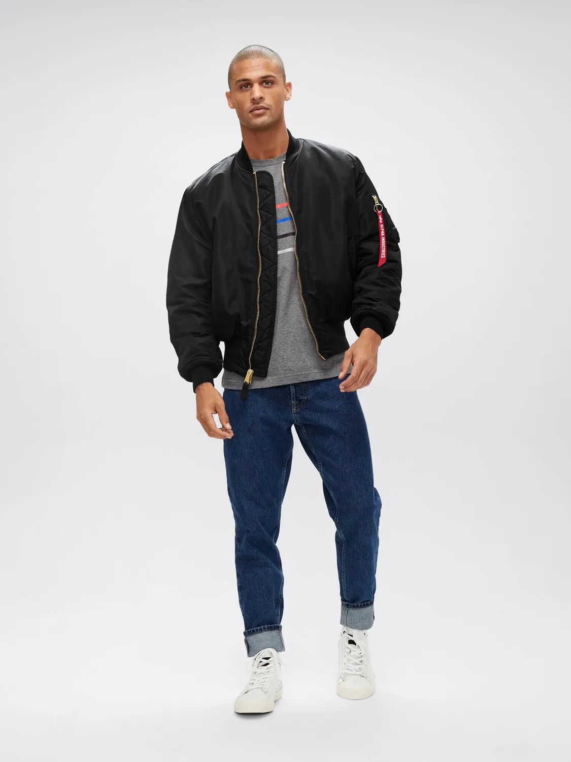 Alpha Industries MA-1 Blood Chit geaca bomber neagra nylon