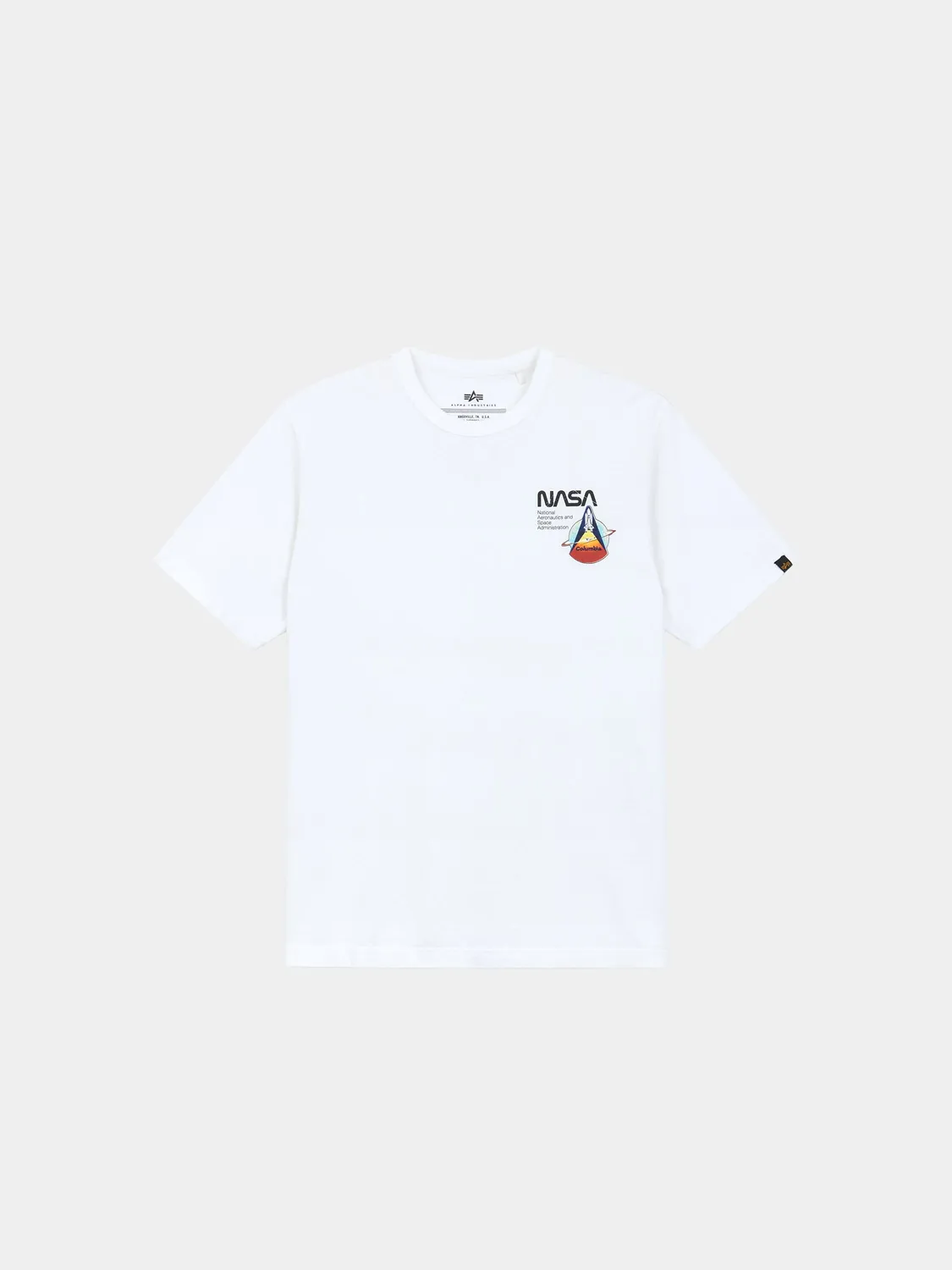 Alpha Industries NASA Columbia STS-1 tricou alb bumbac