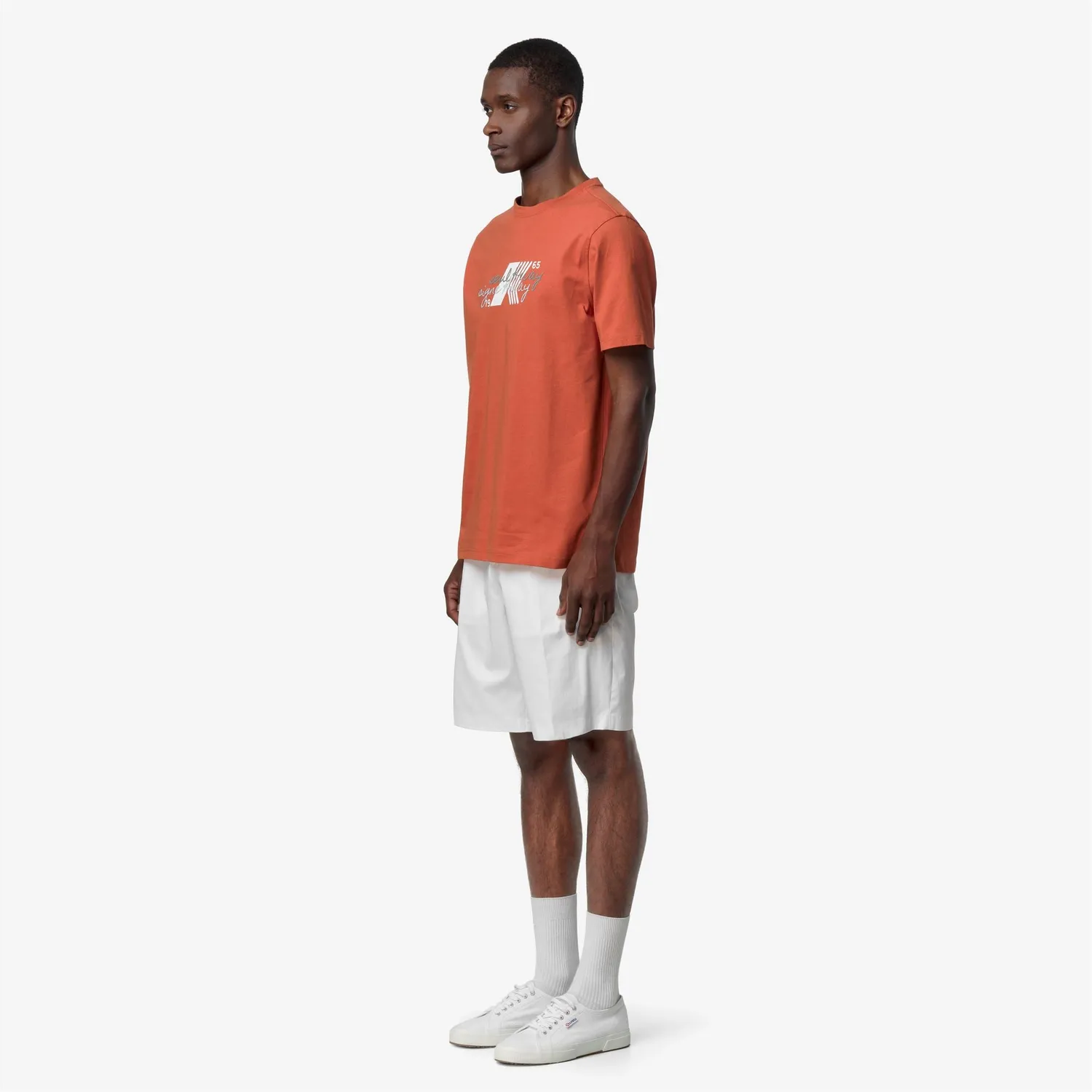 K-Way Odom K71353W tricou barbati portocaliu slim bumbac