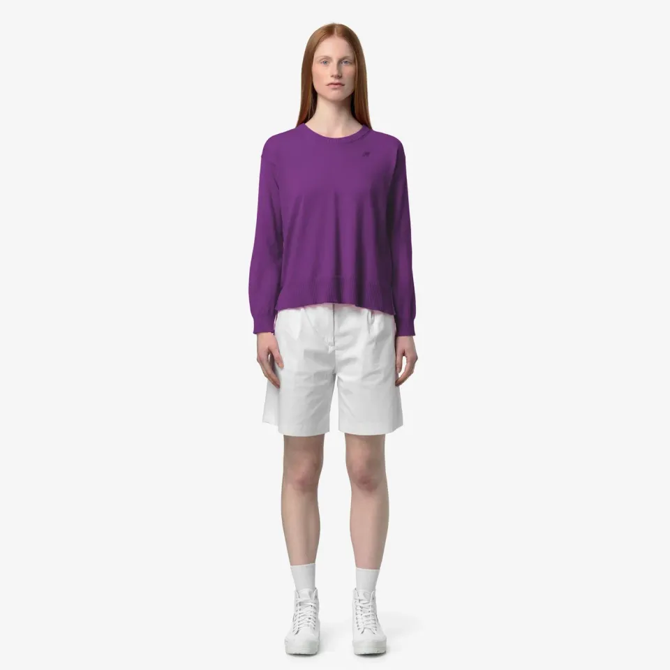 K-Way Domitine Cotton pulover dama violet scurt