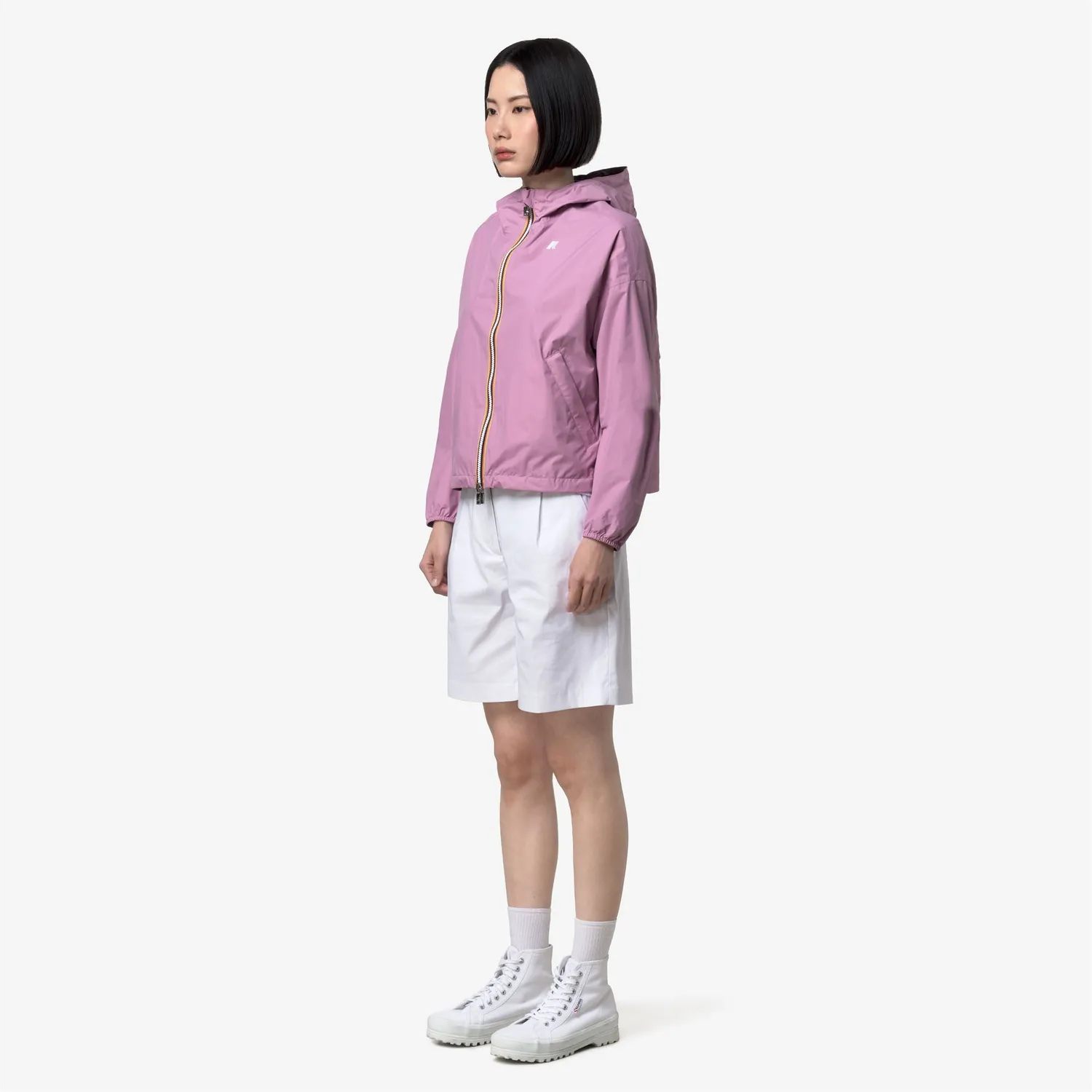 K-Way Laurette Plus.2 Double geacă scurtă damă violet reversibilă