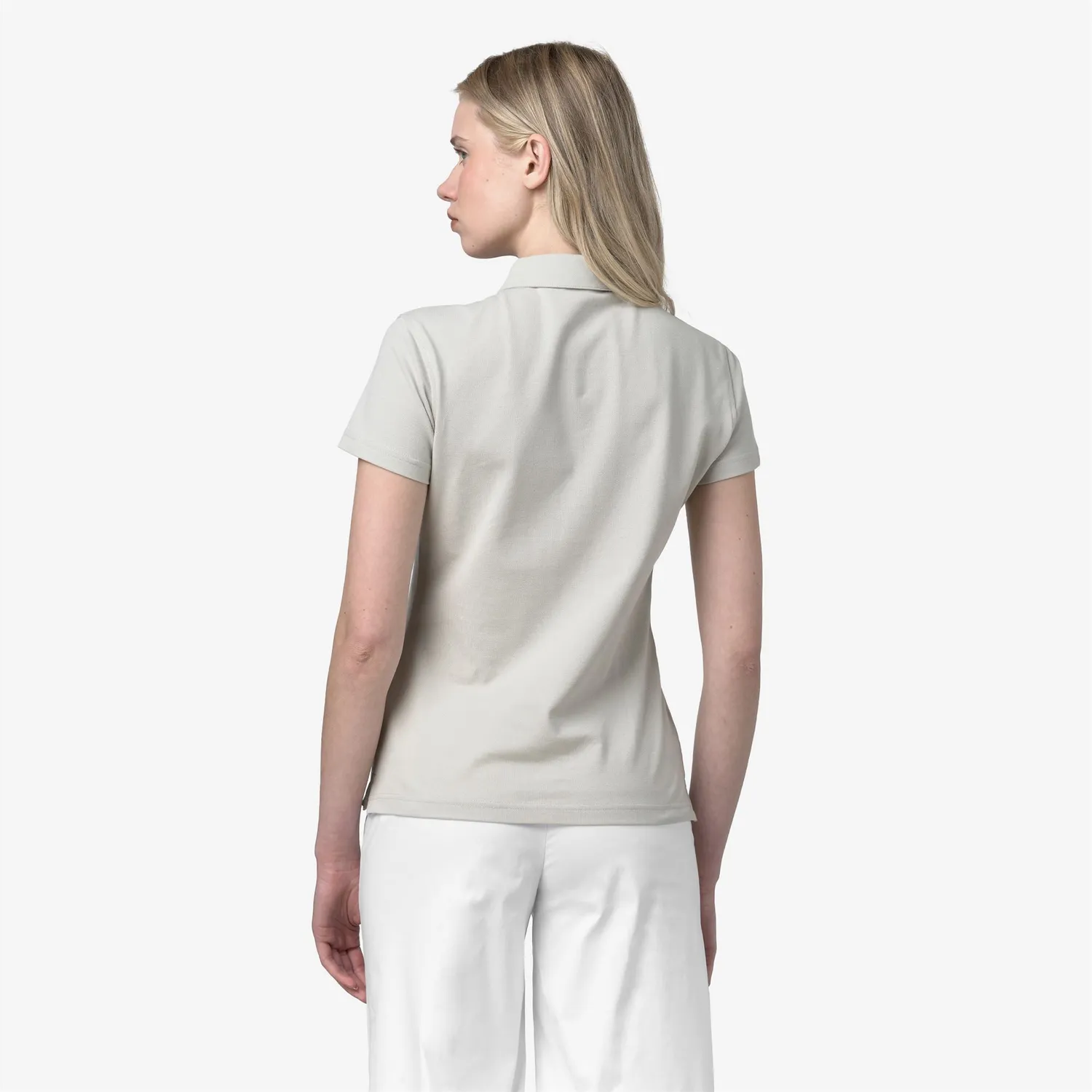 K-Way Amedea Pique Slim polo dama bej bumbac