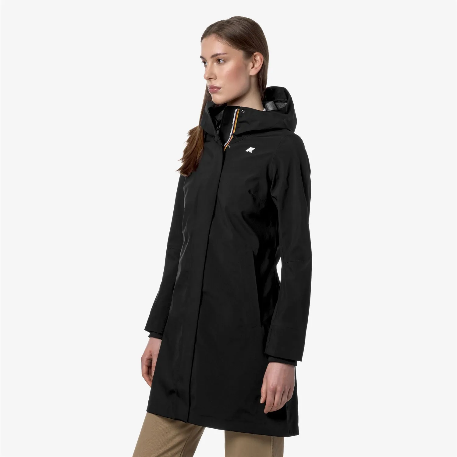 K-Way Stephy Bonded Jersey palton damă negru 3/4