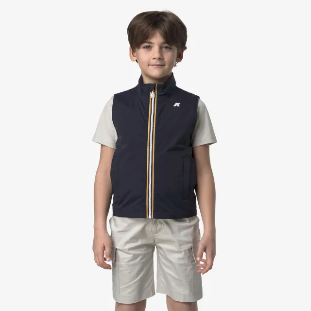 K-Way Valen Stretch vesta baieti bleumarin impermeabila