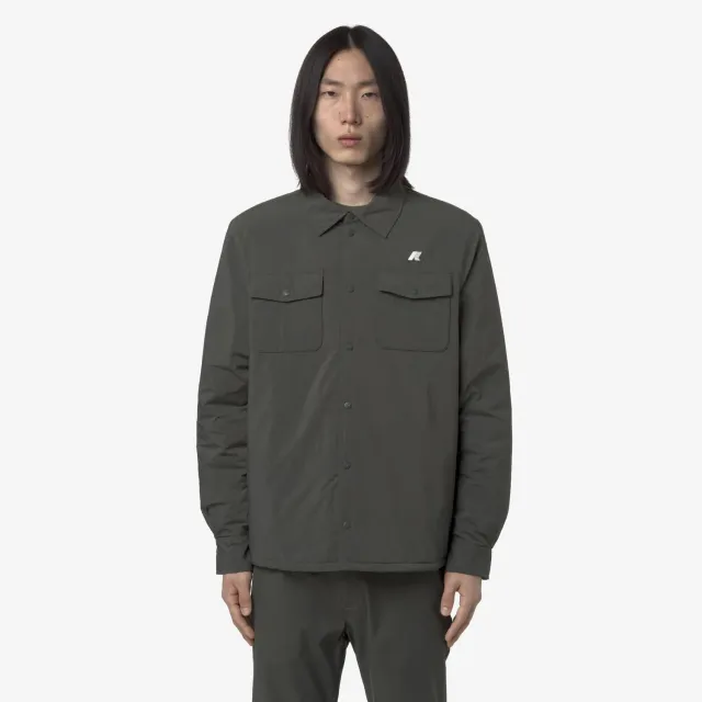 K-Way Umbert Plain Warm K2136JW camasa-geaca verde negricios