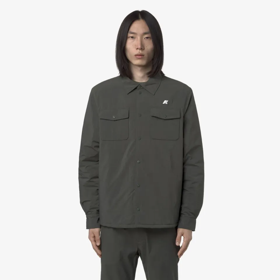 K-Way Umbert Plain Warm K2136JW camasa-geaca verde negricios
