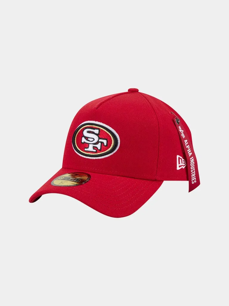 Alpha Industries 49ers 59Forty șapcă roșie A-Frame