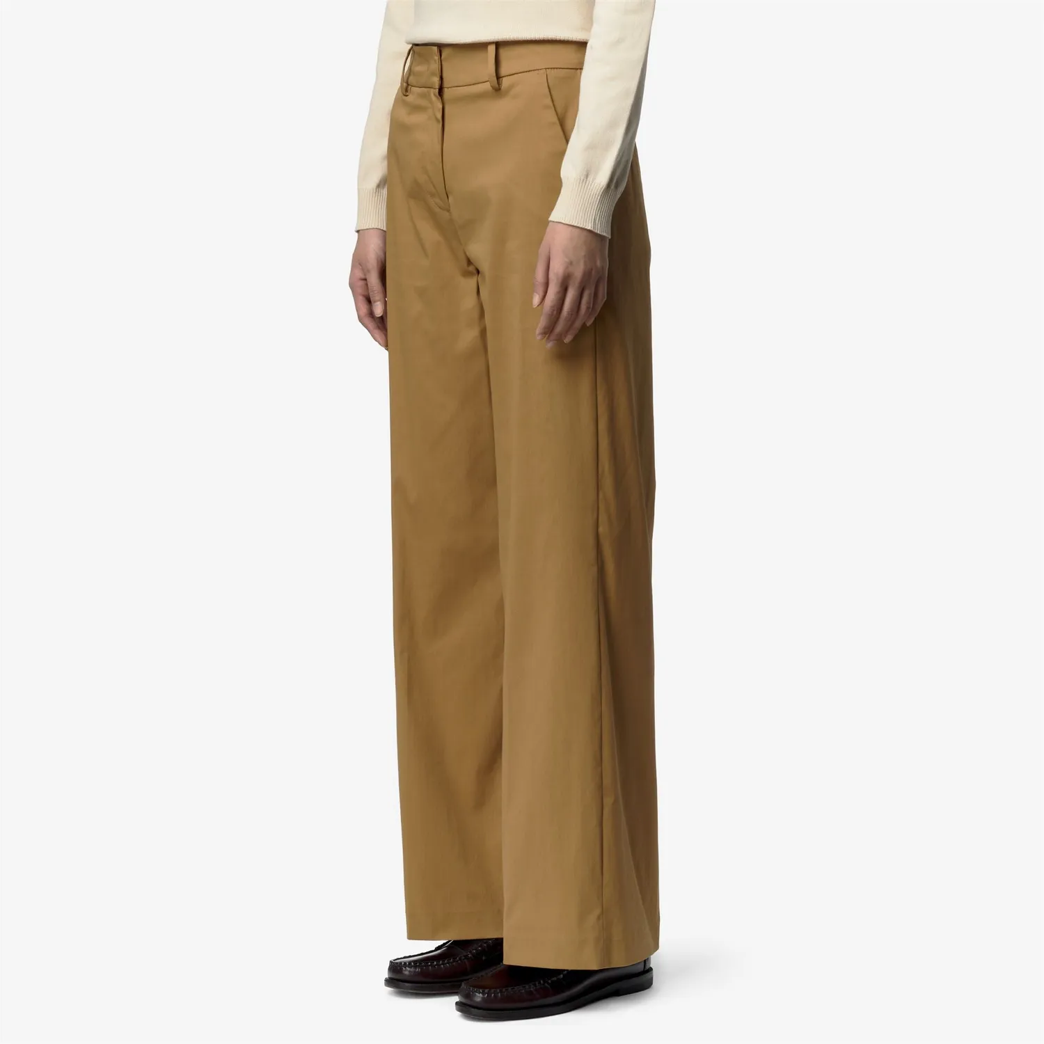 K-Way Tya pantaloni chino dama Brown Bistre elastici