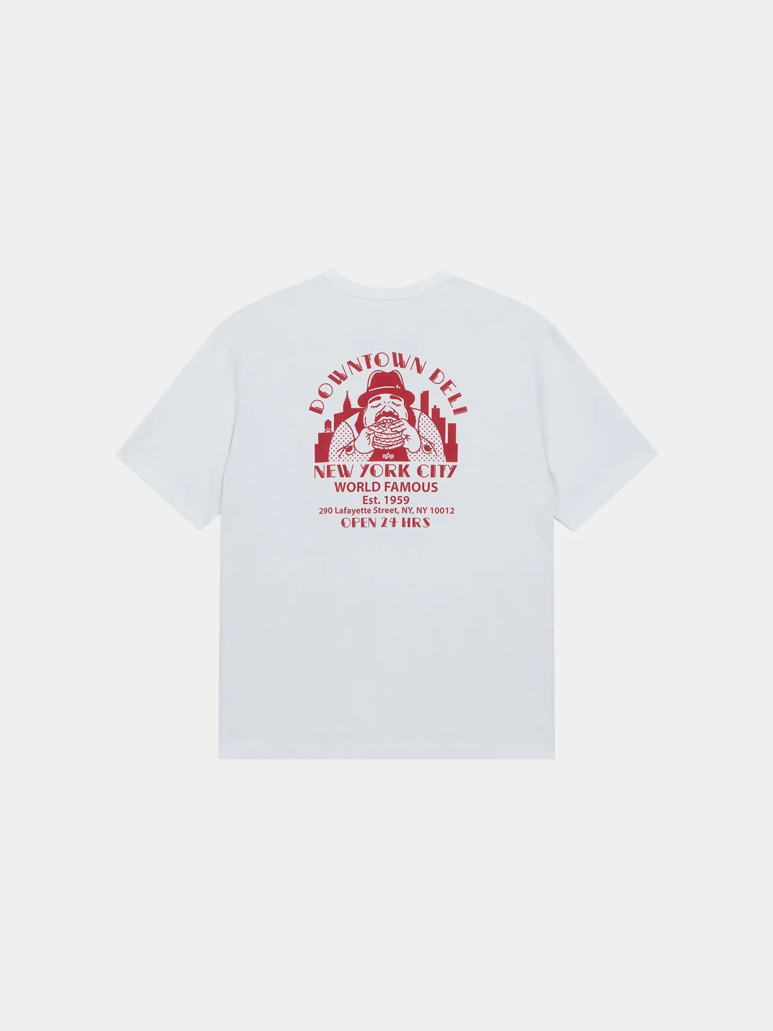 Alpha Industries Downtown Deli tricou elemental blue bumbac