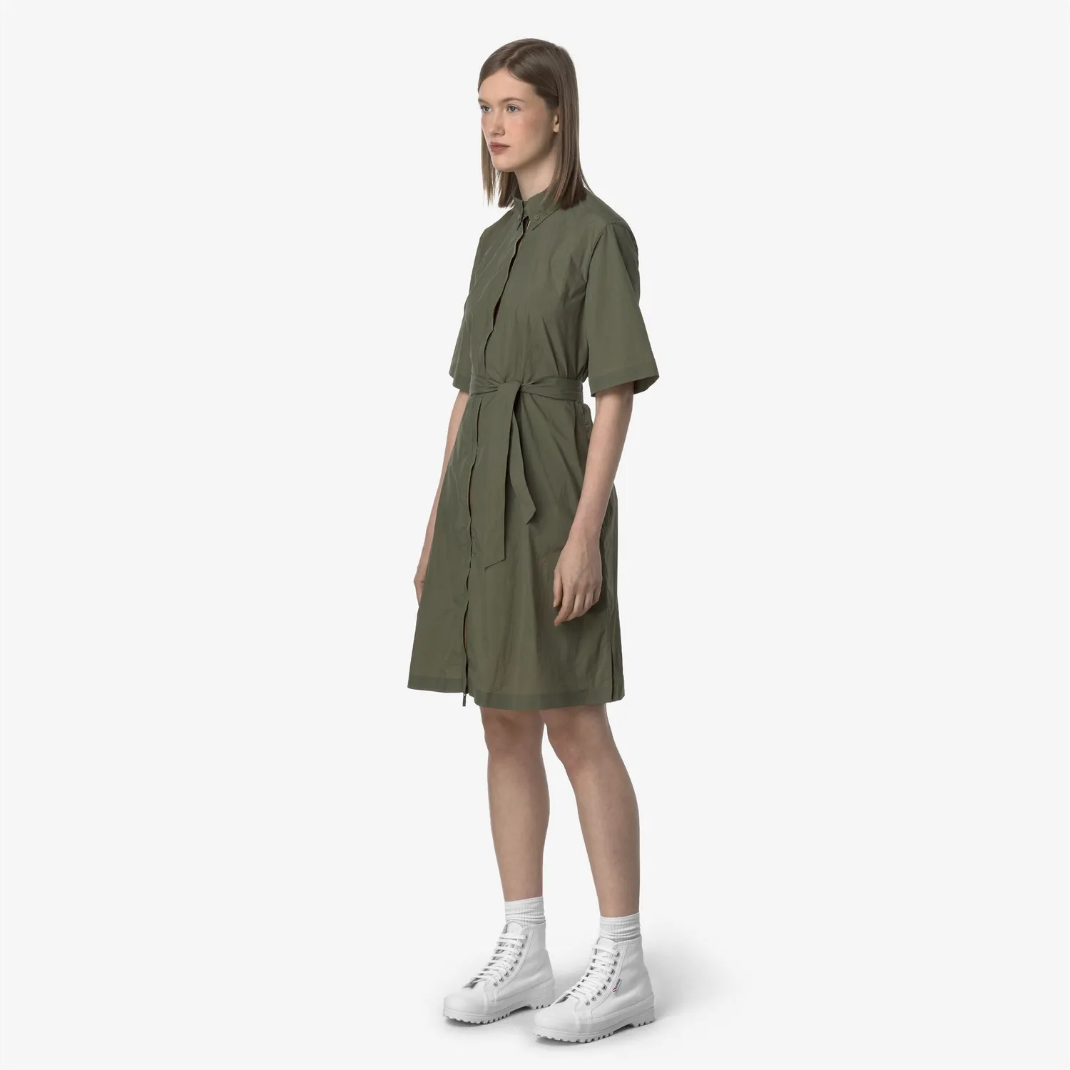 K-Way Lizy rochie dama verde impermeabila UV
