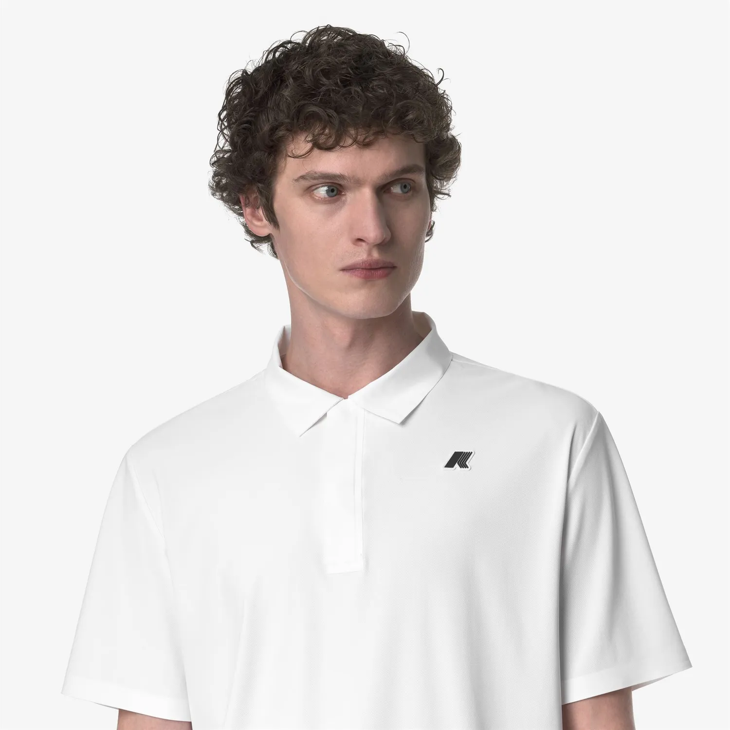 K-Way Swing tricou polo alb stretch golf