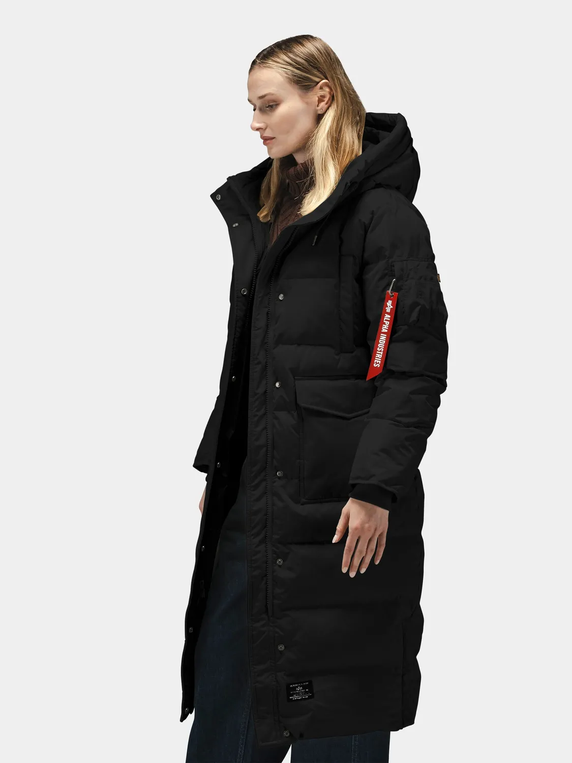 Alpha Industries Sierra Long Puffer parka damă Negru