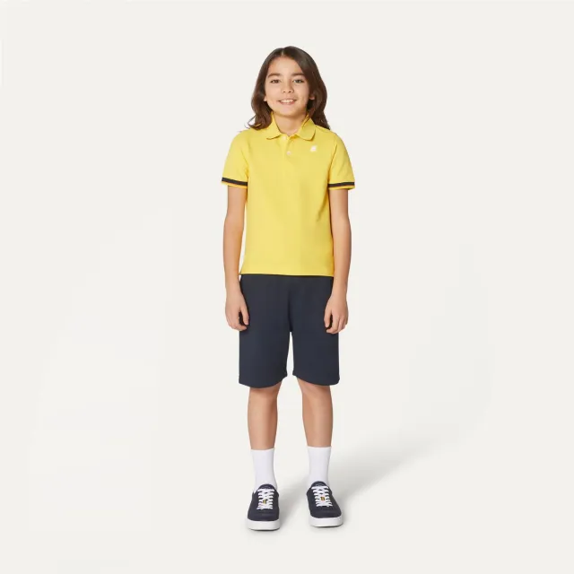 K-Way Vincent polo baieti galben bumbac stretch