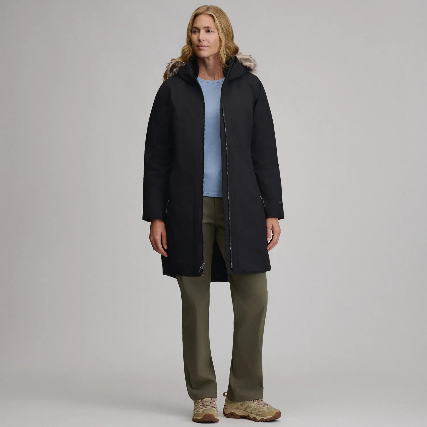Eddie Bauer Olympia palton puf dama Storm impermeabil lung