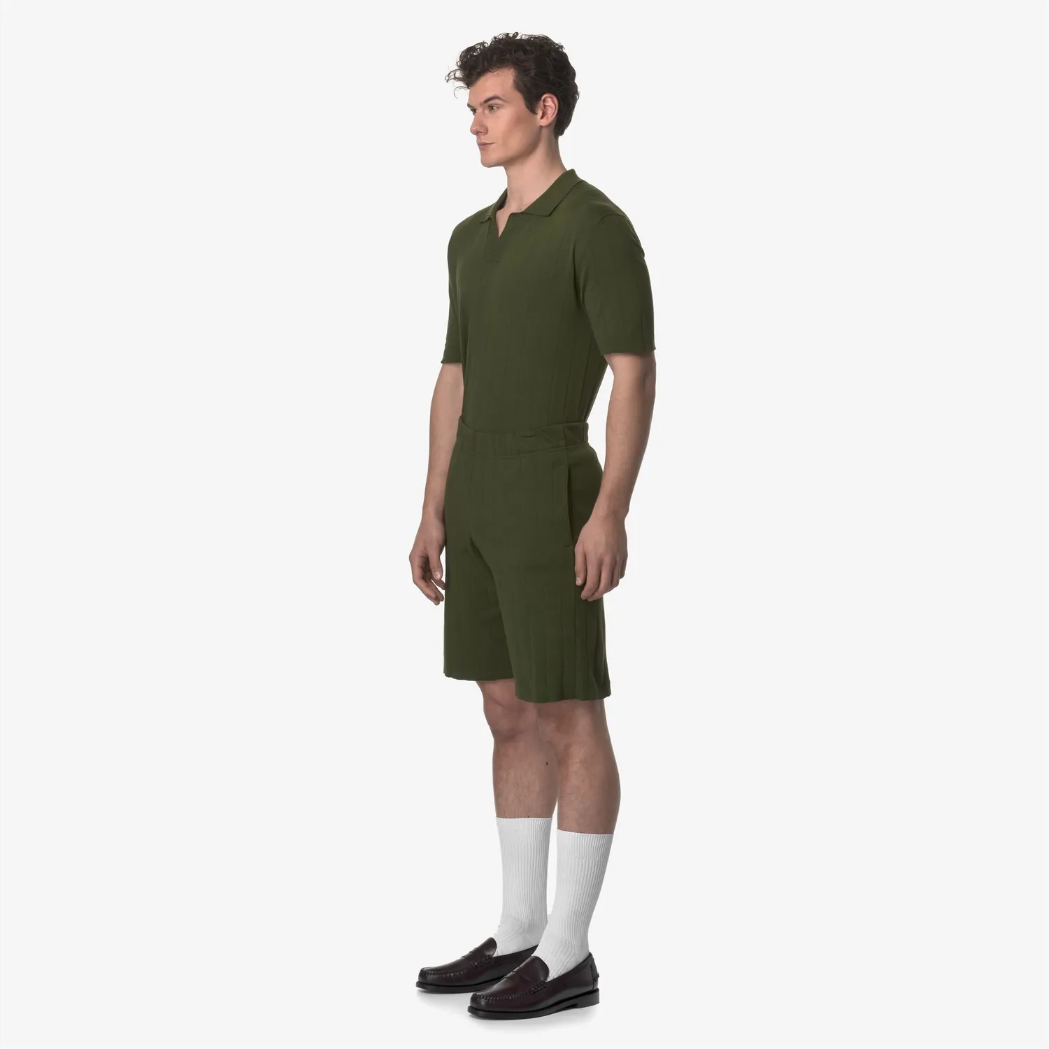 K-Way Leoben pantaloni scurti verzi bumbac S-XL