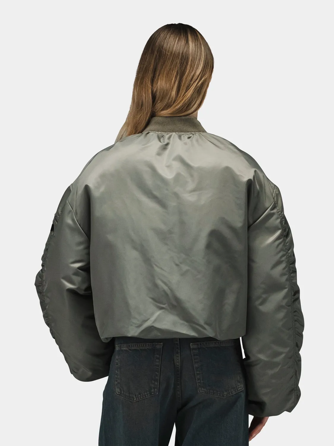 Alpha Industries MA-1 Knit Rib geaca dama gri vătuită