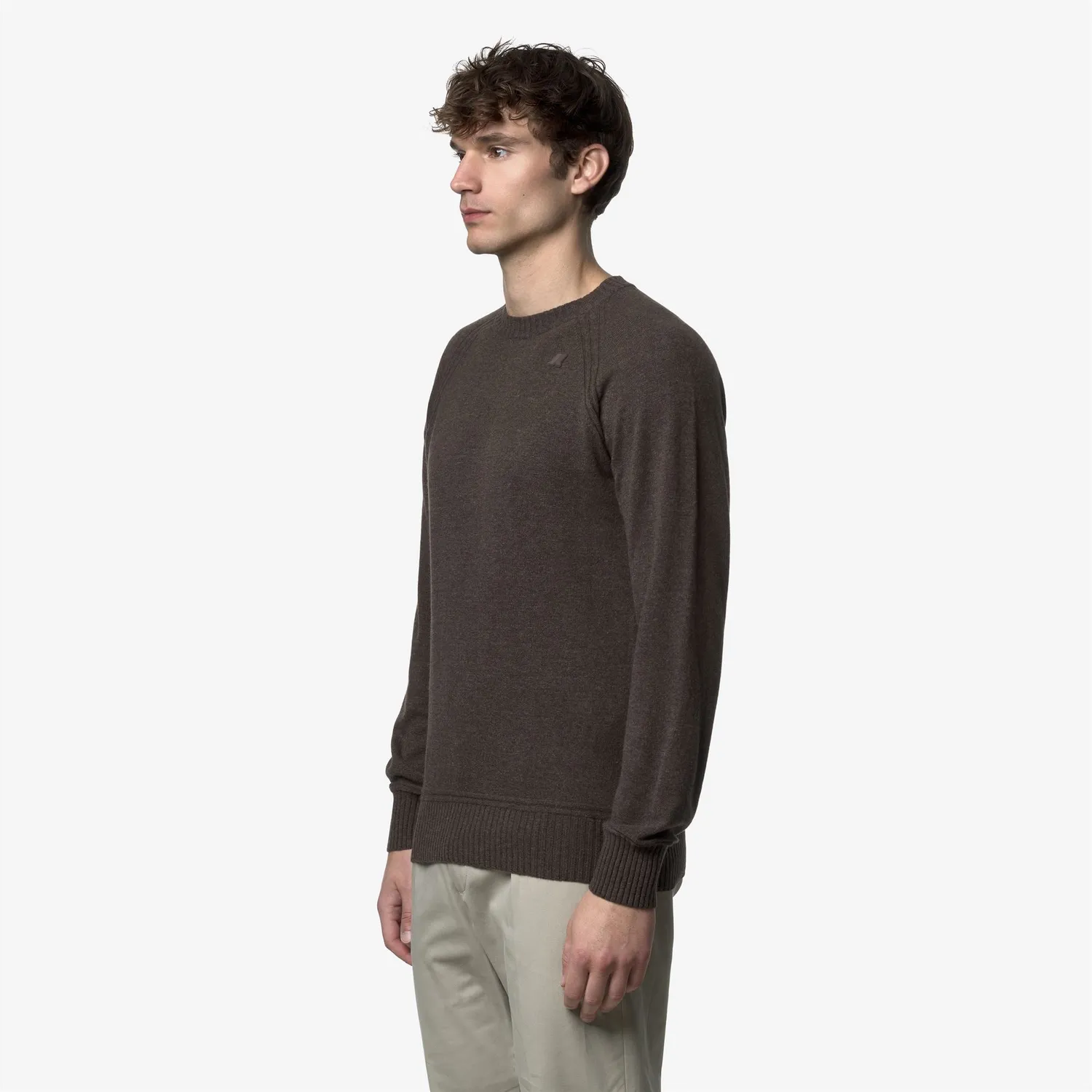 K-Way Sebas Wool Cashmere pulover maro lana calduros
