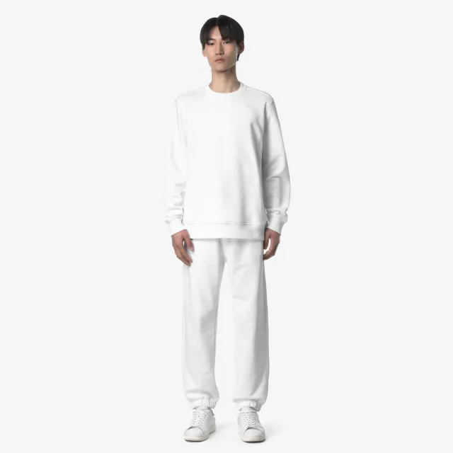 K-Way Mickyel French Terry pantaloni barbati alb bumbac