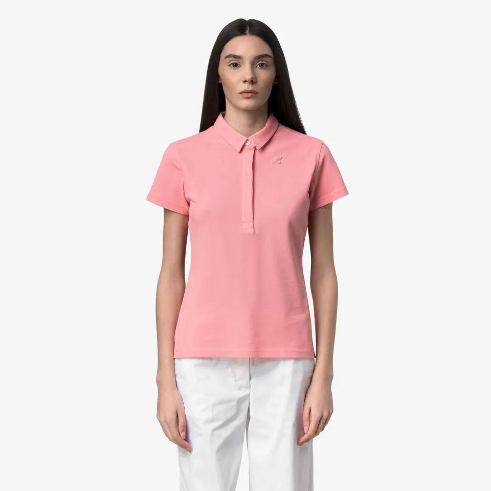K-Way Amedea Pique Slim polo bumbac roz damă