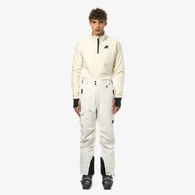 K-Way Avrieux Micro Twill 2 Layers pantaloni schi White Gardenia impermeabili